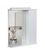 Зеркальный шкафчик Мойдодыр СТ-60 62х76 см с LED-подсветкой ДСП белый глянец 00-00004089