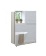 Зеркальный шкафчик Мойдодыр ЗШ-54х72 см ДСП белый мат 00-00000374