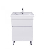 Тумба напольная Мойдодыр City White 60 с раковиной Como ДСП белый глянец 00-0008073