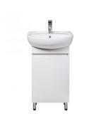 Тумба підлогова Мийдодир Фокус 50 см з раковиною Solo ДСП/МДФ білий глянець 00-00004131