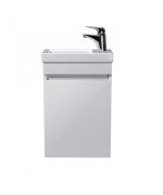 Тумба подвесная Мойдодыр City White 40-А с раковиной Como ДСП белый глянец 00-0008071