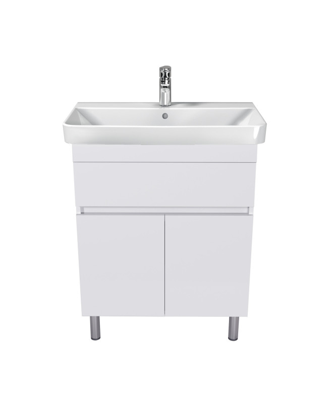 Тумба напольная Мойдодыр City White 70 с раковиной Vivace ДСП белый глянец 00-0008752