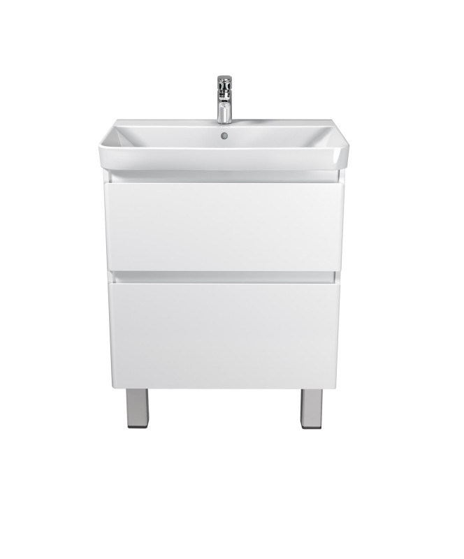 Тумба Мойдодыр Палермо 70-U с раковиной Vivace ДСП/МДФ белый глянец 00-0009155