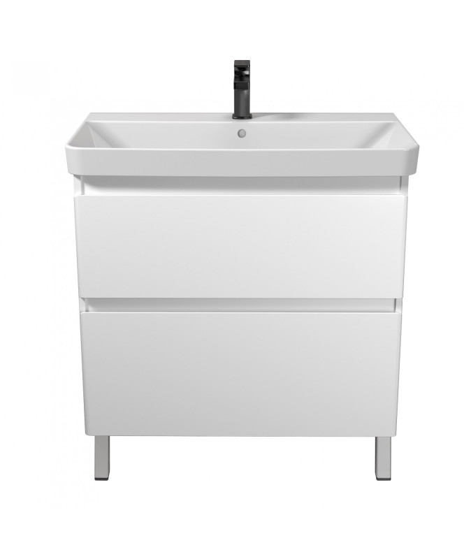 Тумба Мойдодыр Палермо 80-U с раковиной Vivace ДСП/МДФ белый глянец 00-0009156