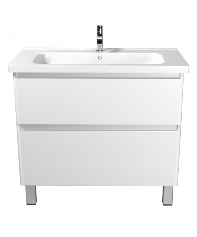 Тумба Мийдодір Палермо 90-U з раковиною Creavit  ID-90 ДСП/МДФ білий глянець 00-00004170