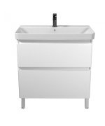 Тумба Мойдодыр Палермо 80-U с раковиной Vivace ДСП/МДФ белый глянец 00-0009156