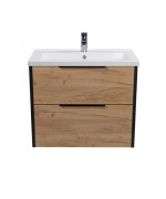 Тумба підвісна Мийдодир Line Craft 70 з раковиною Cosmo ДСП дуб крафт 00-0008540