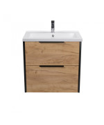 Тумба подвесная Мойдодыр Line Craft 60 с раковиной Cosmo ДСП дуб крафт 00-0008539