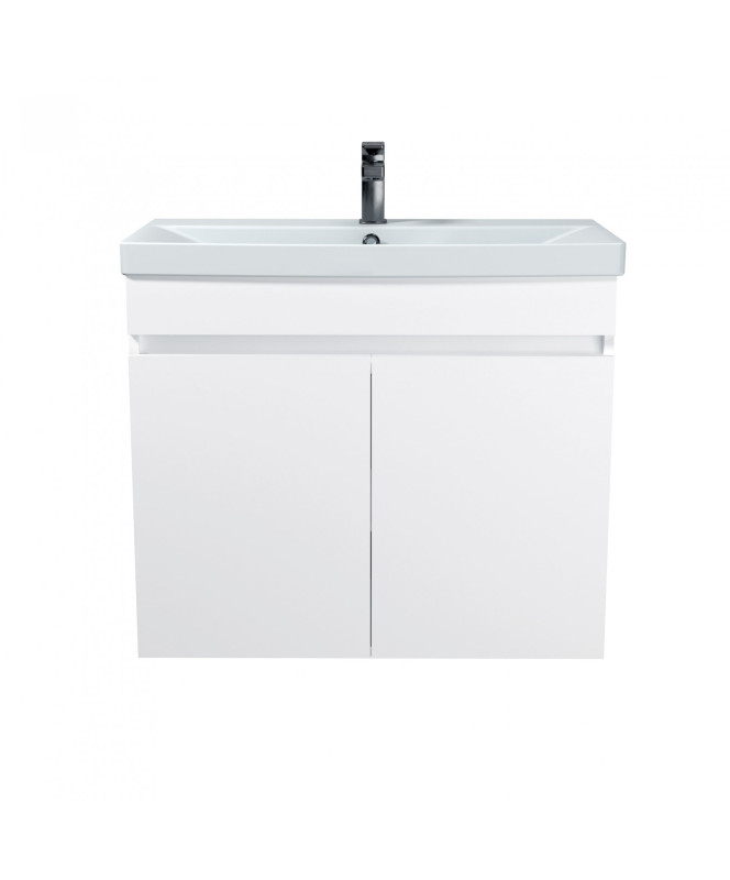 Тумба Мойдодыр Urban 80-U с раковиной Sempre ДСП белый глянец 00-0008529