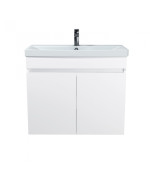 Тумба Мийдодир Urban 80-U з раковиною Sempre ДСП білий глянець 00-0008529