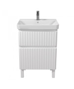 Тумба Мойдодыр Fluffy 60-U с раковиной Vivace ДСП/МДФ белый мат 00-0008608