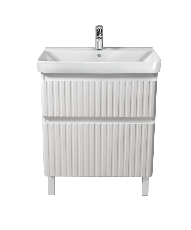 Тумба Мойдодыр Fluffy 70-U с раковиной Vivace ДСП/МДФ белый мат 00-0009157