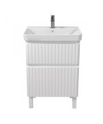 Тумба Мойдодыр Fluffy 60-U с раковиной Vivace ДСП/МДФ белый мат 00-0008608