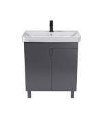 Тумба Мойдодыр Simple Graphite 70-U с раковиной River ДСП/МДФ графит матовый 00-0009268