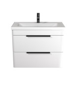 Тумба підвісна Мийдодір Iris 80-A з раковиною Fenova ДСП/МДФ білий глянець 00-0009282