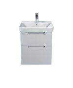 Тумба подвесная Мойдодыр Malaga 50-A с раковиной Vivace ДСП/МДФ белый глянец 00-0009158