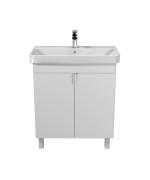 Тумба Мийдодир Simple White 70-U з раковиною River ДСП/МДФ білий глянець 00-0009270