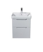 Тумба подвесная Мойдодыр Malaga 50-A с раковиной Vivace ДСП/МДФ белый глянец 00-0009158