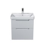 Тумба подвесная Мойдодыр Malaga 60-A с раковиной Vivace ДСП/МДФ белый глянец 00-0009159