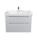 Тумба подвесная Мойдодыр Malaga 80-A с раковиной Vivace ДСП/МДФ белый глянец 00-0009161