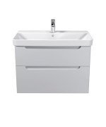 Тумба подвесная Мойдодыр Malaga 80-A с раковиной Vivace ДСП/МДФ белый глянец 00-0009161