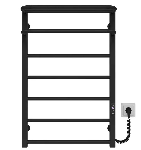 Электрический полотенцесушитель Deffi Lux Hotel П7 400х800 правое подключение JD04 черный A.LH.80.40.7.E.B.R.2