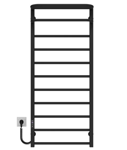 Электрический полотенцесушитель Deffi Lux Hotel П11 400х1200 левое подключение JD04 черный A.LH.120.40.11.E.B.L.2