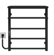 Электрический полотенцесушитель Deffi Lux Hotel П5 400х600 левое подключение JD04 черный A.LH.60.40.5.E.B.L.2