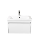 Тумба подвесная Мойдодыр Prime 60-А с раковиной Cosmo ДСП/МДФ белый глянец 00-0009148