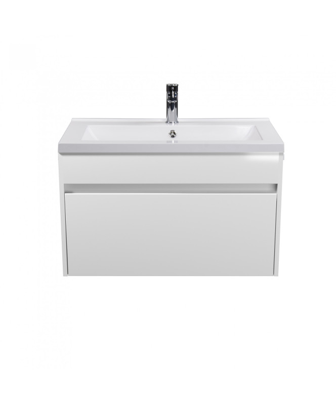 Тумба підвісна Мийдодір Prime 70-А з раковиною Cosmo ДСП/МДФ білий глянець 00-0008148