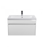 Тумба подвесная Мойдодыр Prime 70-А с раковиной Cosmo ДСП/МДФ белый глянец 00-0008148