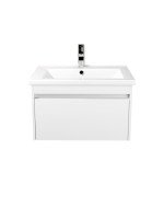 Тумба подвесная Мойдодыр Prime 60-А с раковиной Cosmo ДСП/МДФ белый глянец 00-0009148