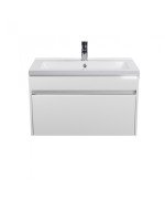 Тумба подвесная Мойдодыр Prime 70-А с раковиной Cosmo ДСП/МДФ белый глянец 00-0008148