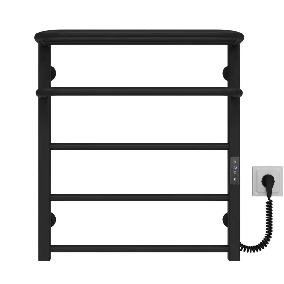 Электрический полотенцесушитель Deffi Lux Hotel П5 500х600 правое подключение JD04 черный A.LH.60.50.5.E.B.R.2