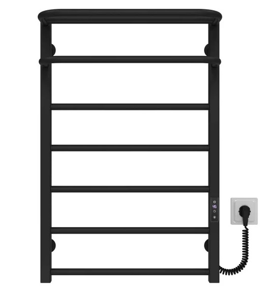Электрический полотенцесушитель Deffi Lux Hotel П7 500х800 правое подключение JD04 черный A.LH.80.50.7.E.B.R.2