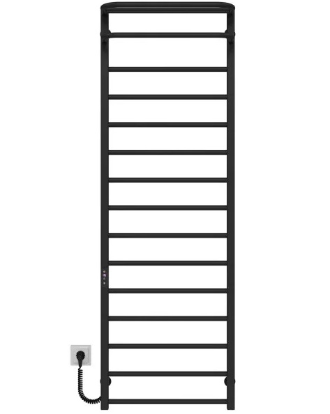Электрический полотенцесушитель Deffi Lux Hotel П15 400х1600 левое подключение JD04 черный A.LH.160.40.15.E.B.L.2