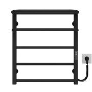 Сушарка для рушників електрична Deffi Lux Hotel П5 500х600 праве підключення JD04 чорний A.LH.60.50.5.E.B.R.2