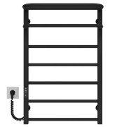 Сушарка для рушників електрична Deffi Lux Hotel П7 500х800 ліве підключення JD04 чорний A.LH.80.50.7.E.B.L.2