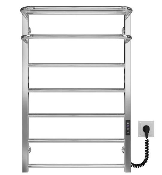 Сушарка для рушників електрична Deffi Lux Hotel П7 500х800 праве підключення JD04 хром A.LH.80.50.7.E.C.R.2