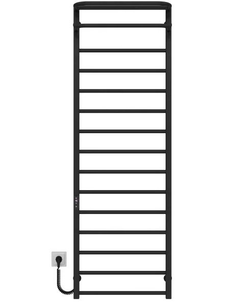 Сушарка для рушників електрична Deffi Lux Hotel П15 400х1600 ліве підключення JD04 чорний A.LH.160.40.15.E.B.L.2