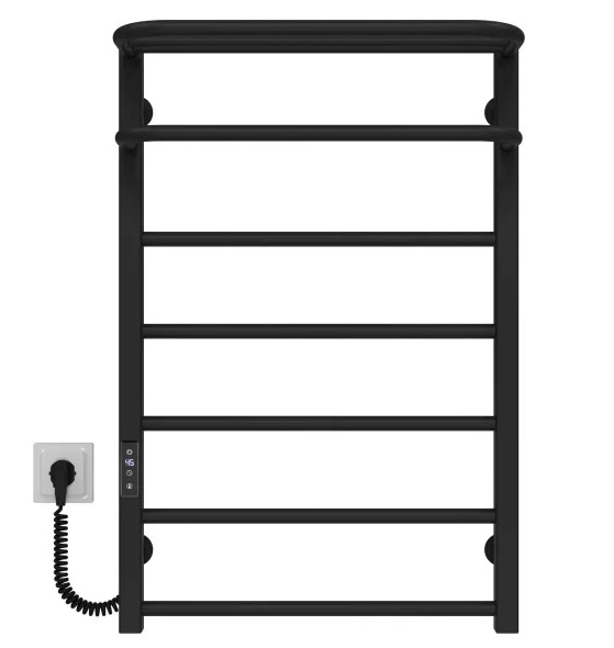 Электрический полотенцесушитель Deffi Lux Hotel П7 600х800 левое подключение JD04 черный A.LH.80.60.7.E.B.L.2
