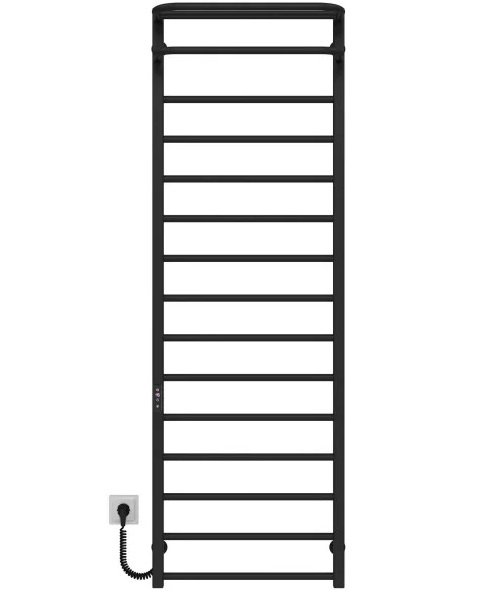 Электрический полотенцесушитель Deffi Lux Hotel П15 500х1600 левое подключение JD04 черный A.LH.160.50.15.E.B.L.2
