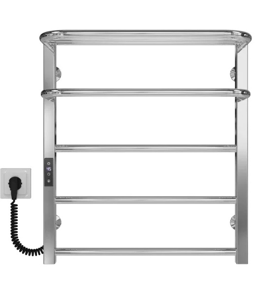 Сушарка для рушників електрична Deffi Lux Hotel П5 600х600 ліве підключення JD04 хром A.LH.60.60.5.E.C.L.2