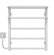 Сушарка для рушників електрична Deffi Lux Hotel П5 600х600 ліве підключення WD04 білий A.LH.60.60.5.E.W.L.4