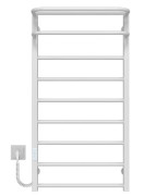 Электрический полотенцесушитель Deffi Lux Hotel П9 600х1000 левое подключение WD04 белый A.LH.100.60.9.E.W.L.4