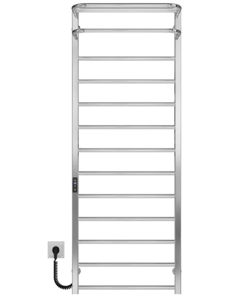 Электрический полотенцесушитель Deffi Lux Hotel П13 600х1400 левое подключение JD04 хром A.LH.140.60.13.E.C.L.2