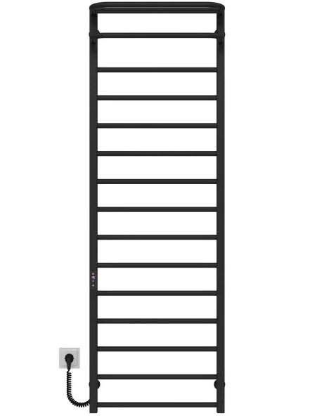 Електрична сушарка для рушників Deffi Lux Hotel П15 600х1600 ліве підключення JD04 чорний A.LH.160.60.15.E.B.L.2