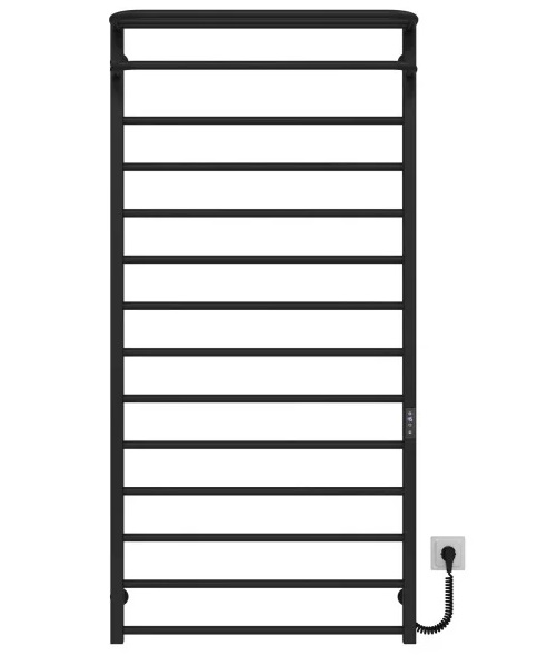 Електрична сушарка для рушників Deffi Lux Hotel П14 700х1500 праве підключення JD04 чорний A.LH.150.70.14.E.B.R.2