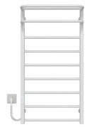 Электрический полотенцесушитель Deffi Lux Hotel П9 600х1000 левое подключение WD04 белый A.LH.100.60.9.E.W.L.4
