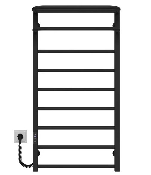 Электрический полотенцесушитель Deffi Lux Hotel П9 600х1000 левое подключение JD04 черный A.LH.100.60.9.E.B.L.2